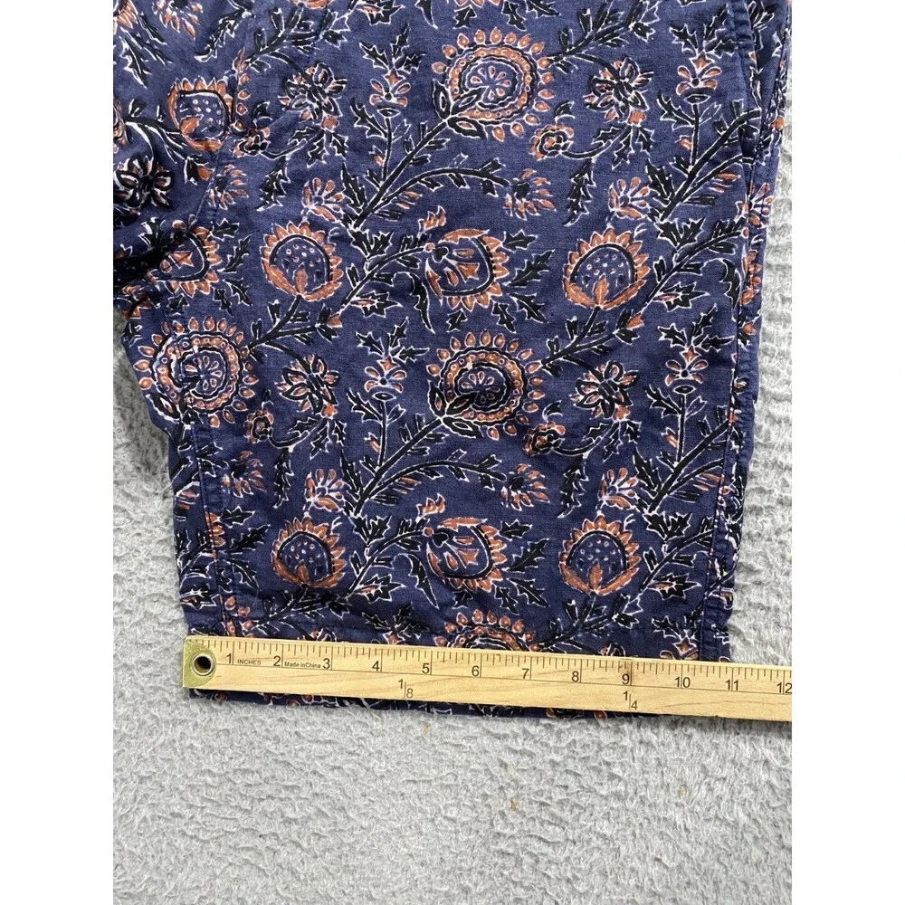 Faherty Shorts Mens 36 Blue Floral Chino Geometric Hawaiian
